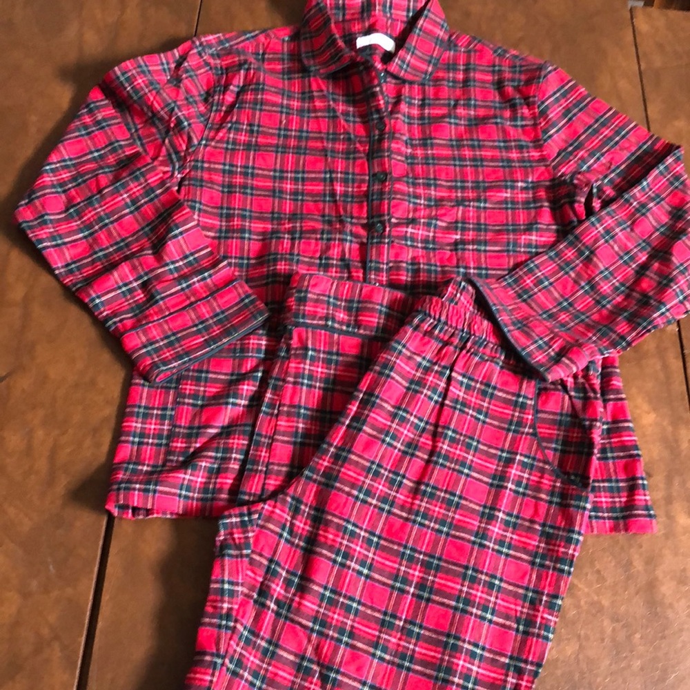 Women's Red Plaid Flannel LAKE Pajama Set - Cozy Sleepwear